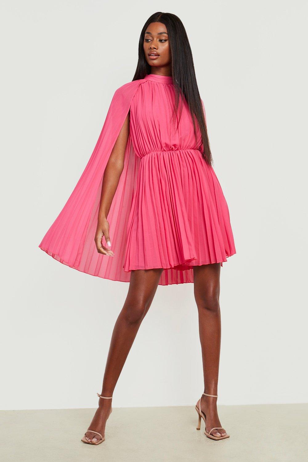 Hot pink hot sale skater dress